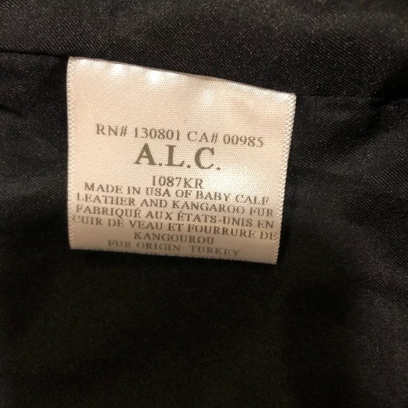 A.L.C leather, fur, silk lined jacket - Picture 5 of 6